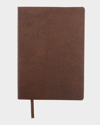 Royce Leather Monogrammed Leather Bound Executive Notebook, Personalized