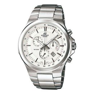 Casio EDIFICE Stainless Steel Strap Mens White Analog EFR-500D-7A