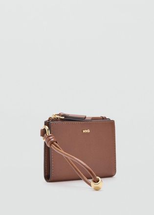 Mango Portafoglio piccolo mini perline marrone medio - Donna - Taglia unica - MANGO