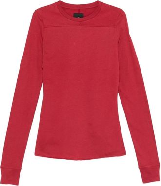 Moncler Knitted Girder LS T-shirt - Heren - Blouses - Rood - S - Overhemden