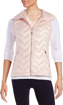 Calvin Klein Activewear Smoked Down Vest In Pink
