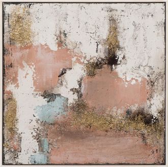 Schubiger M&ouml;bel Bild Abstrakt mit Gold und Rosa