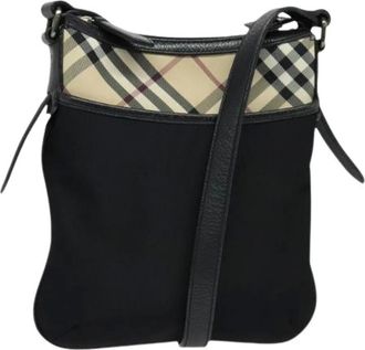 Burberry Pre-owned Cross Body Bags, female, Black, Size: ONE SIZE Pre-owned Nylon Cross Body Bag