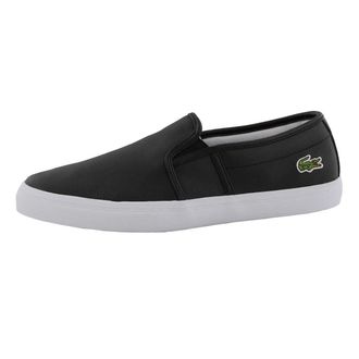 Lacoste Womens Tatalya Leather Sneakers, Color Black/White, Size: 4.5 UK