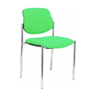 Piqueras y Crespo Piqueras Y Crespo - Villalgordo Silla Confidente De 4 Patas Y Estructrua Cromada Tejido Bali Color Pistacho