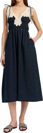 En Saison Natalia Midi Dress In Vintage Indigo