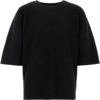 Issey Miyake Black Crew Neck T-Shirt