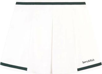 Sporty & Rich Minigonna Mila a righe - Bianco