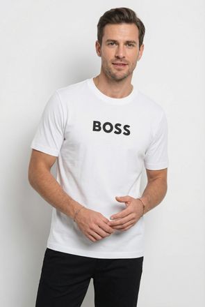 Boss Green by Hugo Boss T-Shirt BOSS GREEN, Herren, Gr. XXL, wei&szlig;100, Single Jersey, Obermaterial: 100% Baumwolle, unifarben, regular fit normal, Rundhals, Shirts T-Shirt, Ru