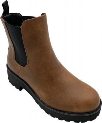 Dirty Laundry Womens Maps Smooth Chelsea Boot In Cognac