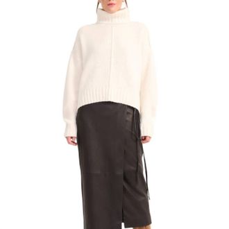 Staud Betsy Cashmere Sweater In Ivory