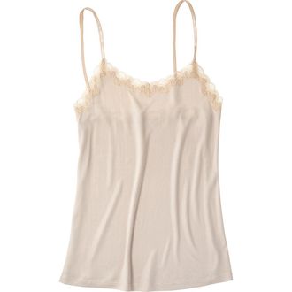 Uwila Warrior Soft Silk Lace Trim Camisole in Smoke Grey at Nordstrom, Size Xx-Large