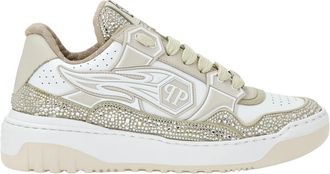Philipp Plein Moon Walker Lo-top Sneakers - Dames - Sneakers - Beige - 41 EU - Katoen - Schoenen