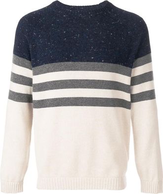 Brunello Cucinelli gestreepte trui - Beige