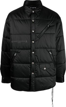 MASTERMIND WORLD padded shirt jacket - men - Nylon/Polyester - L - Black
