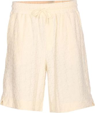 Dr&ocirc;le de Monsieur Short Monogramme - Heren - Korte Broeken - Beige - M - Katoen - Korte Broeken