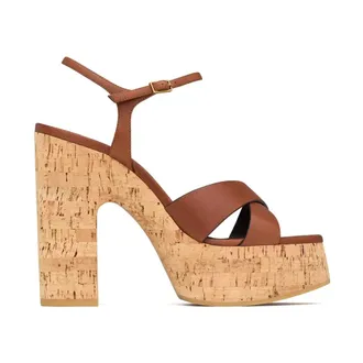 Saint Laurent High Heel Sandals, female, Brown, 6 1/2 UK, Stylish Summer Sandals