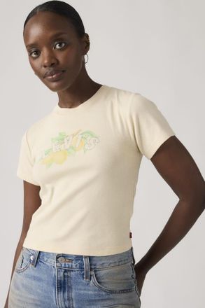 Levi's Graphic Essential Sporty Tee - Mujer - XS - Naranja / Studded Lemons Seedpearl