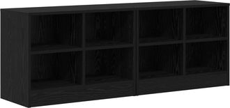vidaXL Mueble Cama Con Estante 2 Uds. Roble Negro 66 X 33 X 48 Cm Vidaxl