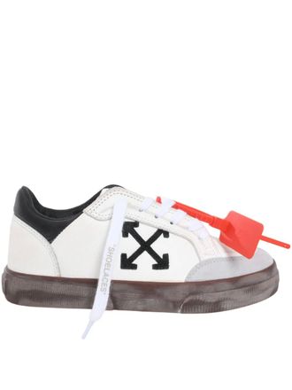 Off-white leather sneakers - women - Fabric/Calf Leather/Rubber - 35