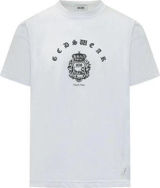 GCDS Stemma SS T-Shirt - Heren - T-shirts - Wit - S - Tops
