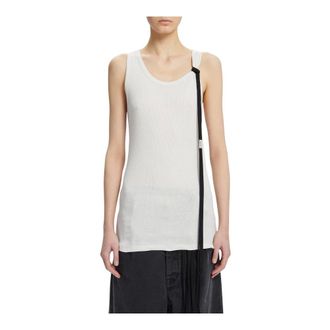Ann Demeulemeester Seva Tank Top - Dames - Tops - Wit - Maat: XS Katoen