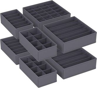 OEM Paquete De 8 Divisores De Cajones, Organizador De Ropa Interior Plegable, Para Sujetadores, Bragas, Calcetines Y Corbatas, Cajas De Tela Para Guardar 