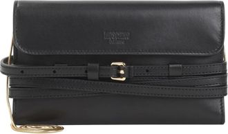 Moschino Leren Rechthoekige Klep Clutch - Dames - Tassen - Zwart - Maat: ONE Size Leer