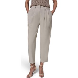 DKNY Pleated Crop Pants in Tuscan Grey at Nordstrom, Size 12