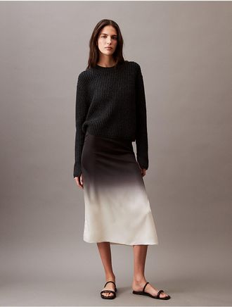 Calvin Klein Womens Gradient Midi Skirt - Multi - 26