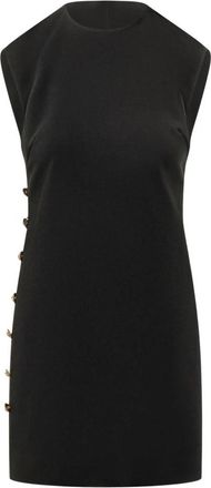 Versace Stretch Viscose Cady Mini Jurk - Dames - Korte kleedjes - Zwart - S - Kleedjes