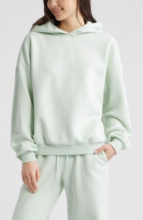 BP. Relaxed Fleece Hoodie in Green Cloud at Nordstrom, Size Xx-Small