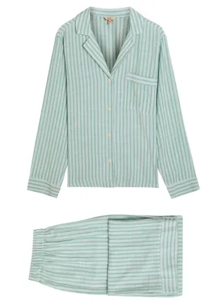 Eberjey Nautico Woven Pyjama set - Green - S (UK8-10 / S)