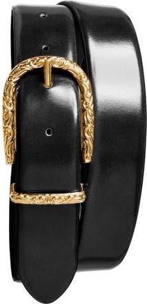 Bruno Magli Cosima Leather Belt in Black at Nordstrom Rack, Size X-Large
