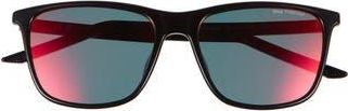 Nike State 145mm Polarized Square Sunglasses in Black/polar Red Mirror at Nordstrom Rack