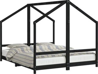 vidaXL Vidaxl - Estructura De Cama Para Ni&ntilde;os Madera Pino Negro 2x(80x200) Cm