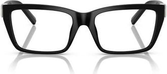 Tiffany & Co. 52mm Pillow Optical Glasses in Black at Nordstrom