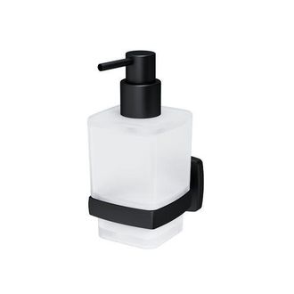 OEM Dispensador De Jab&oacute;n L&iacute;quido De Vidrio Con Soporte De Pared, Negro
