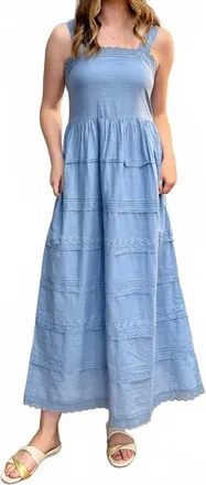 The Great. The Reverie Dress In Pale Blue