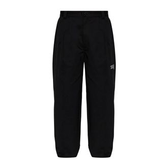 Moncler Broeken, Heren, Zwart, XS, Katoen, Katoenen Gabardine Broek