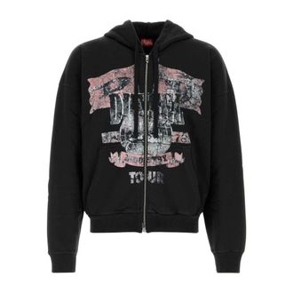 Diesel S-Will-Zip Felpa con zip - - Sweatshirts & Hoodies - Uomo - Nero - L
