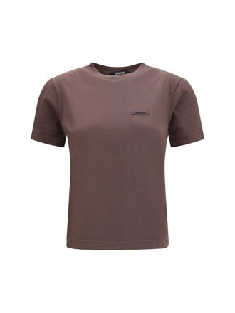 Jacquemus Soft-Touch Cotton Crew Neck T-Shirt - Brown