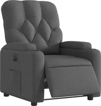 vidaXL Vidaxl - Sill&oacute;n Reclinable El&eacute;ctrico De Tela Gris Oscuro