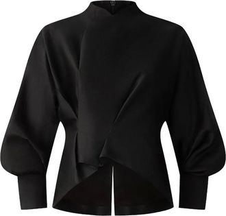 Shanghai Tang Top con maniche a palloncino - Nero