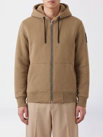 Moose Knuckles Felpa in misto cotone con cappuccio, zip e tasca a marsupio