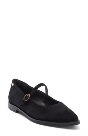 Paul Green Carla Mary Jane Flat in Black Suede at Nordstrom Rack, Size 5.5