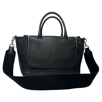 Anya Hindmarch Anya Hindmarch Handtas met Bovenhandvat in Zwart Leer