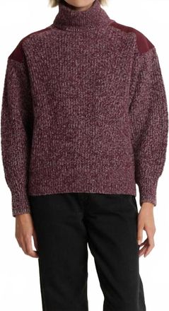 Nation Ltd Pepper Patched Sweater In Heather Port