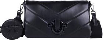 True Religion Quilted Flap Crossbody Bag in Black at Nordstrom Rack
