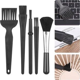 No Brand Juego De 5 Cepillos Flexibles Para Limpiar Teclados, Para Ordenadores Y Pc, Cepillo De Pl&aacute;stico Antiest&aacute;tico, Cepillo De Limpieza Para Productos Elect